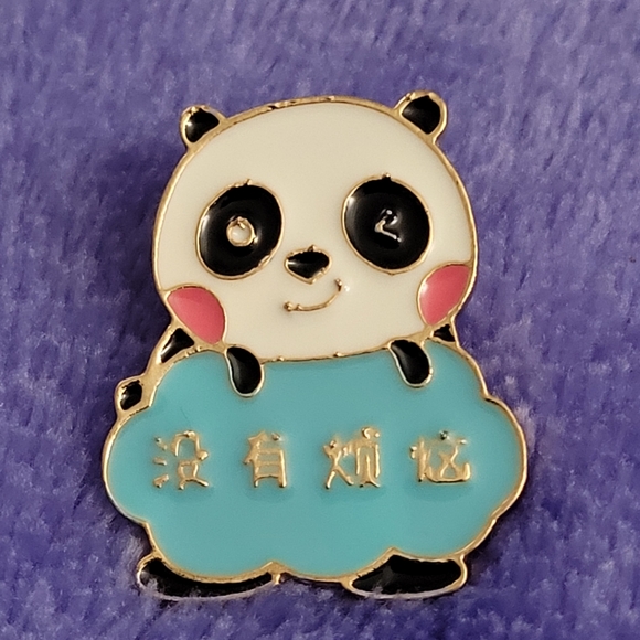 Winking Panda Enamel Pin - Picture 7 of 10